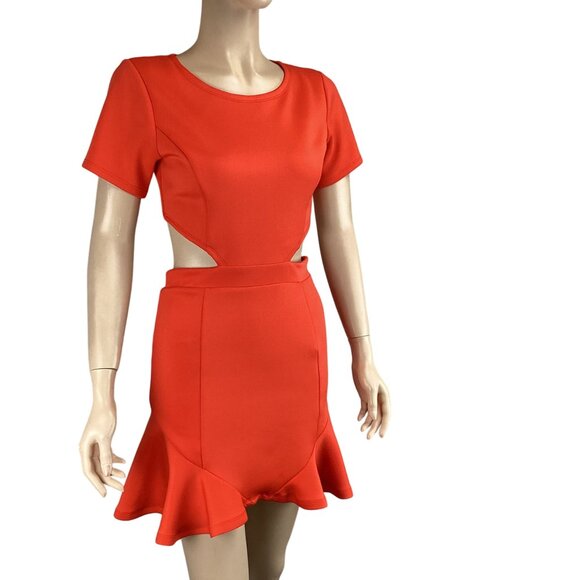 Lovers +‎ Friends Revolve Dress Size Small Coral Eternal Mini Cutout Cocktail - Picture 5 of 10